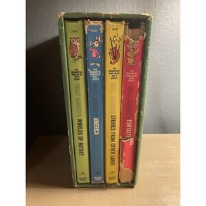 The Wonderful Worlds Of Walt… 4-book boxed set published by Golden Press in 1965